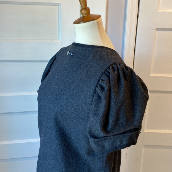 Les Filles d'Ailleurs Puff Sleeve Wool Dress, Size XL - Picture 8 of 15